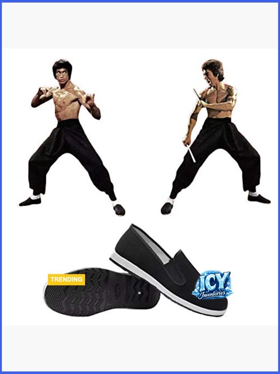 Canvas Tai Chi Martial Arts Shoes with Rubber Sole, Non-Slip, Lightweight